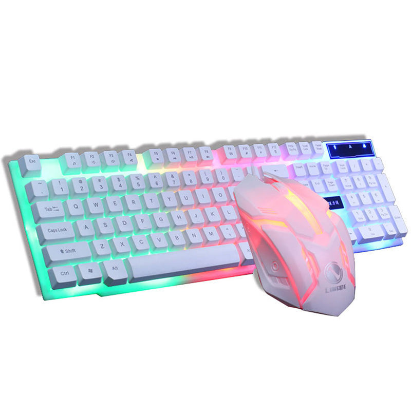 lighted keyboard and mouse